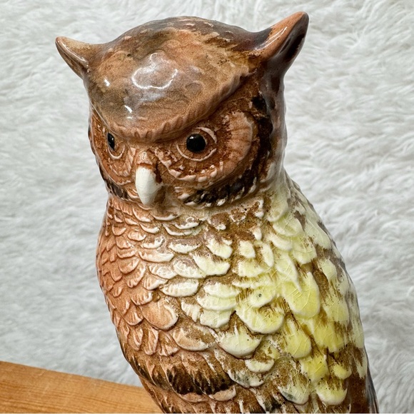 Vintage Rare Isco Ceramic Owl Figurine Statue Cabin Decor - Picture 3 of 10